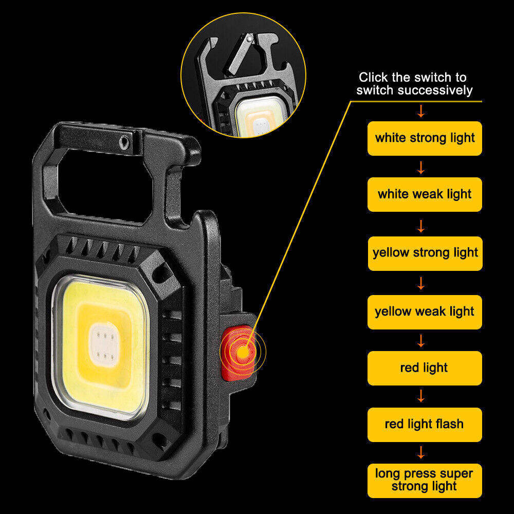 2 pcs Rectangle Mini flashlight for outdoor and self-defense use 4