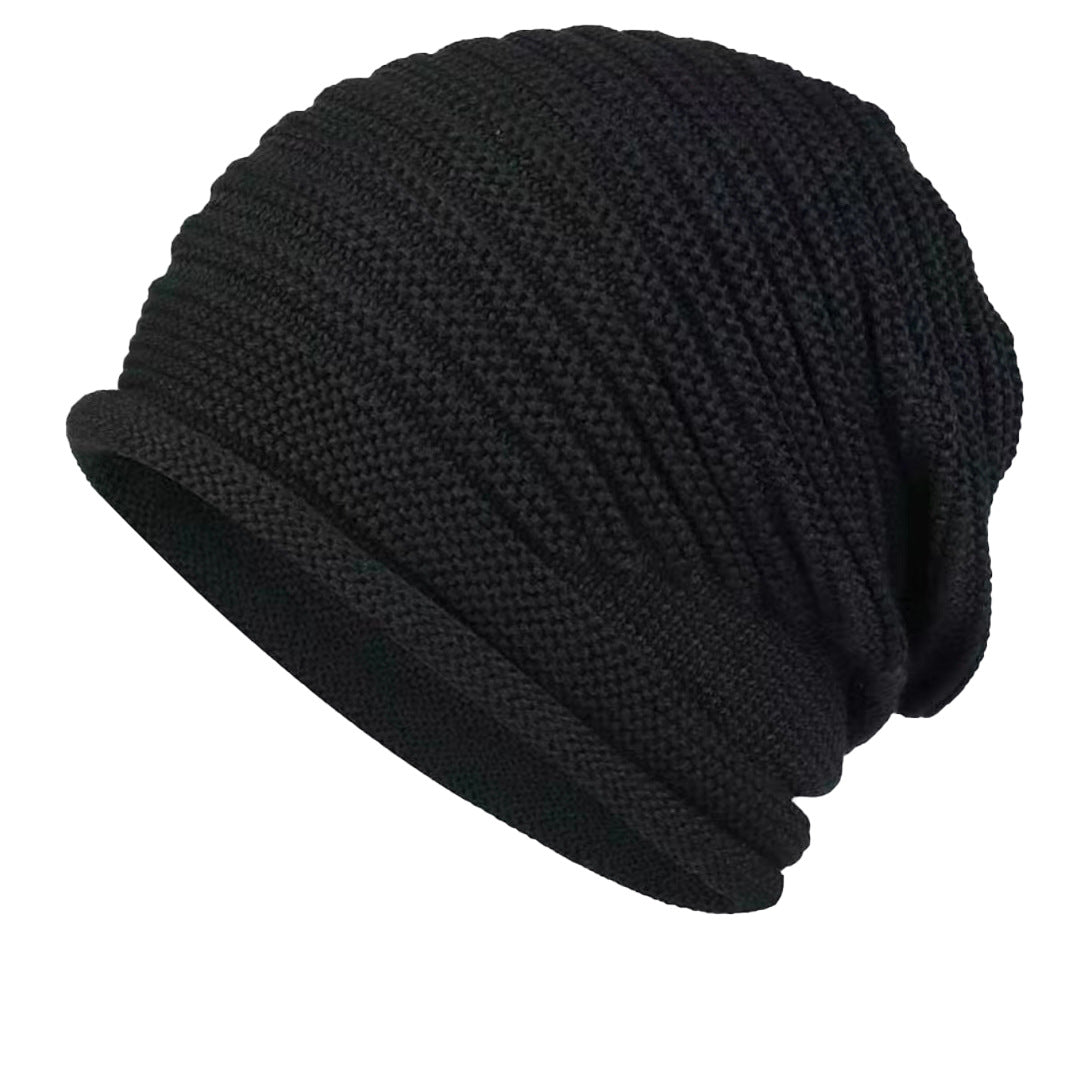 Black Warm & Stylish Women's Knitted Beanie Hats (3-Pack) - Perfect for Cold Weather Comfort 3