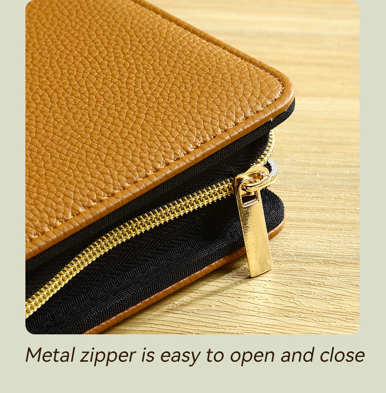 Green PU Leather Zippered Photo Album - Holds 240 3" Prints 7