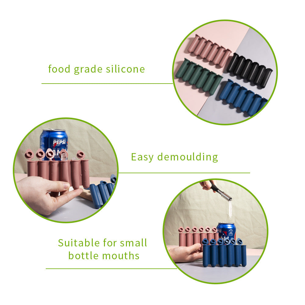 Blue Bottle & Can Friendly Ice Stick Molds - 6-Cup Design, Set of 10 4