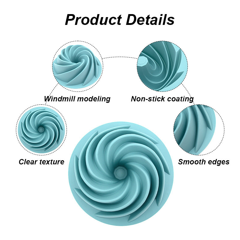 Red Non-Stick Silicone Cyclone Cake Pan Set (10 Molds) - Perfect for Desserts 4