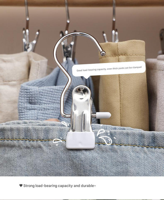 Pink Stainless Steel Hanging Clips (35 PCS) - Strong Grip for Pants, Hats, Socks, Laundry 6