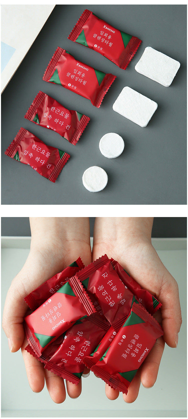 8 Packs (160 Total) Portable Cotton Compressed Towels - Soft, Absorbent Face Cleansing Cloths (Square Compression : 24x30cm) 5