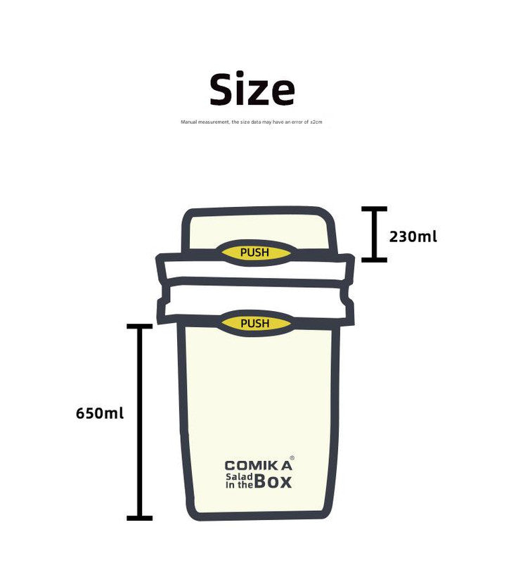 Purple Portable salad cup with ingredient compartment and fork and spoon - enjoy breakfast on the go 5