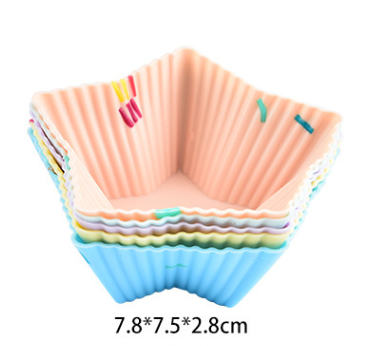 Style 2 Silicone Mini Cake Molds (30 Pack) -  For Cupcakes, Desserts (7.8x7.5x2.8cm)