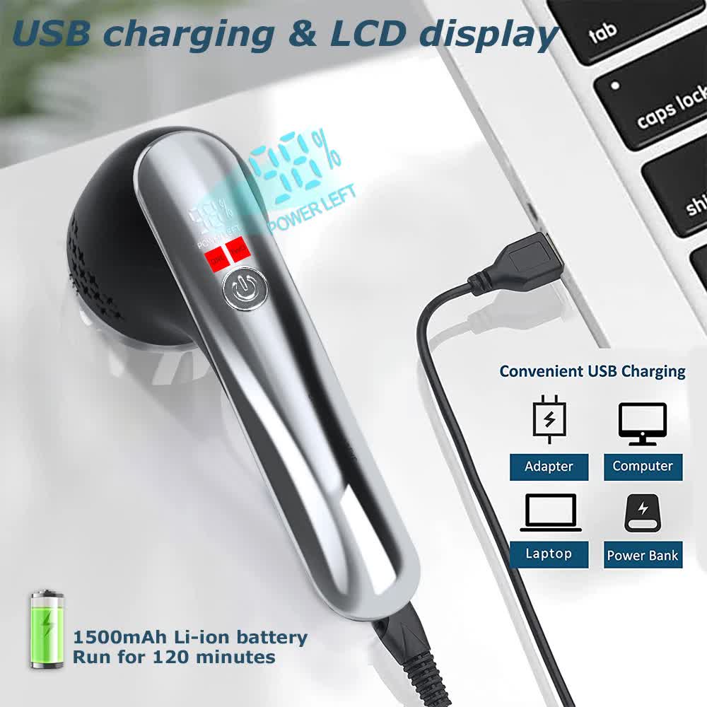 White Rechargeable Electric Foot Grinder with Suction - Complete 10-Piece Pedicure Kit 7