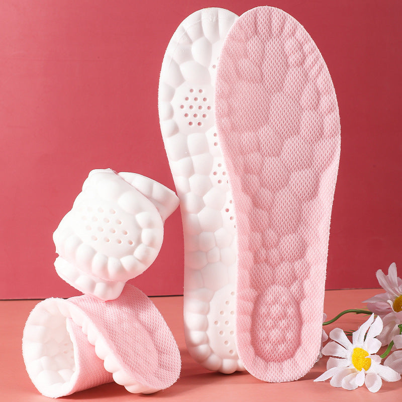 5 pcs Pink 4D Cloud Technology Shoe Inserts - High Rebound, Super Soft, Breathable, Athletic Support (size : 39-40/255mm)