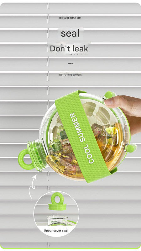 Green Portable Press-Release Ice Cube Maker Bottle - Makes 12 Cubes, Doubles as Bottle 3