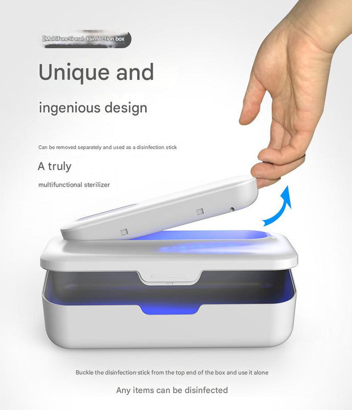 White 2-in-1 UV Sterilizer Box & Detachable Wand - For Phone, Jewelry, Masks 4