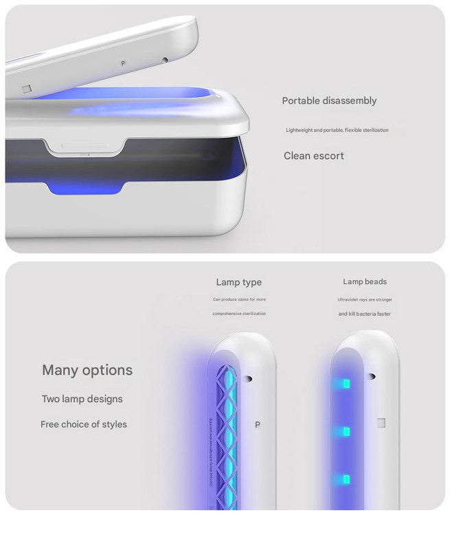 White 2-in-1 UV Sterilizer Box & Detachable Wand - For Phone, Jewelry, Masks 5