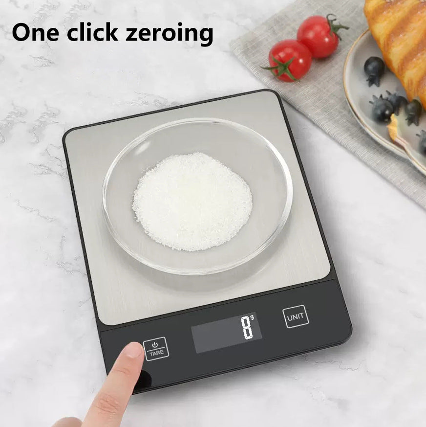 White Digital Kitchen Scale - Stainless Steel Food Scale for Baking & Cooking (10kg/1g) 4