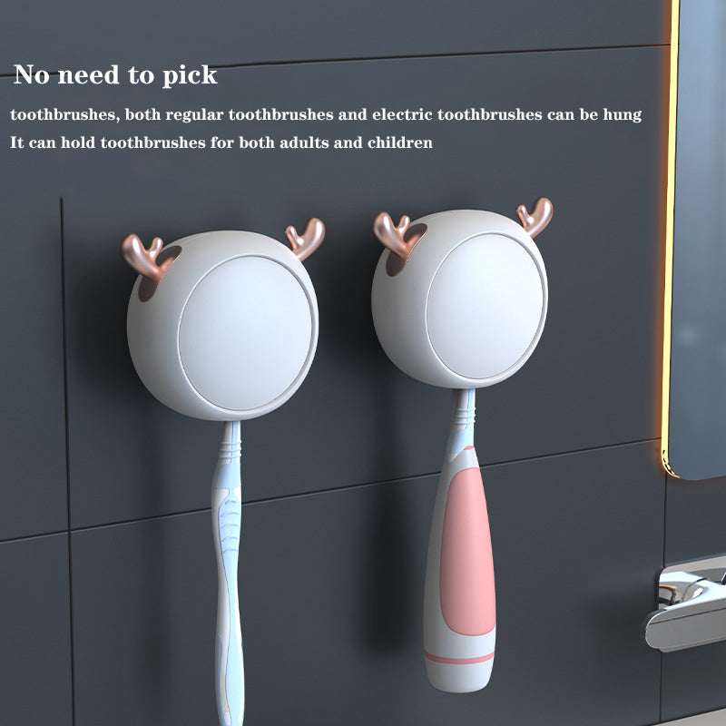 Cute UV Toothbrush Sanitizer Holder - Wall Mounted, Portable for Travel (Golden Ear Panda)
