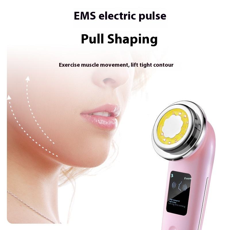 Portable EMS Face Sculpting Tool - LED Photon, Hot Compress, Vibration for Radiant & Firm Skin 3