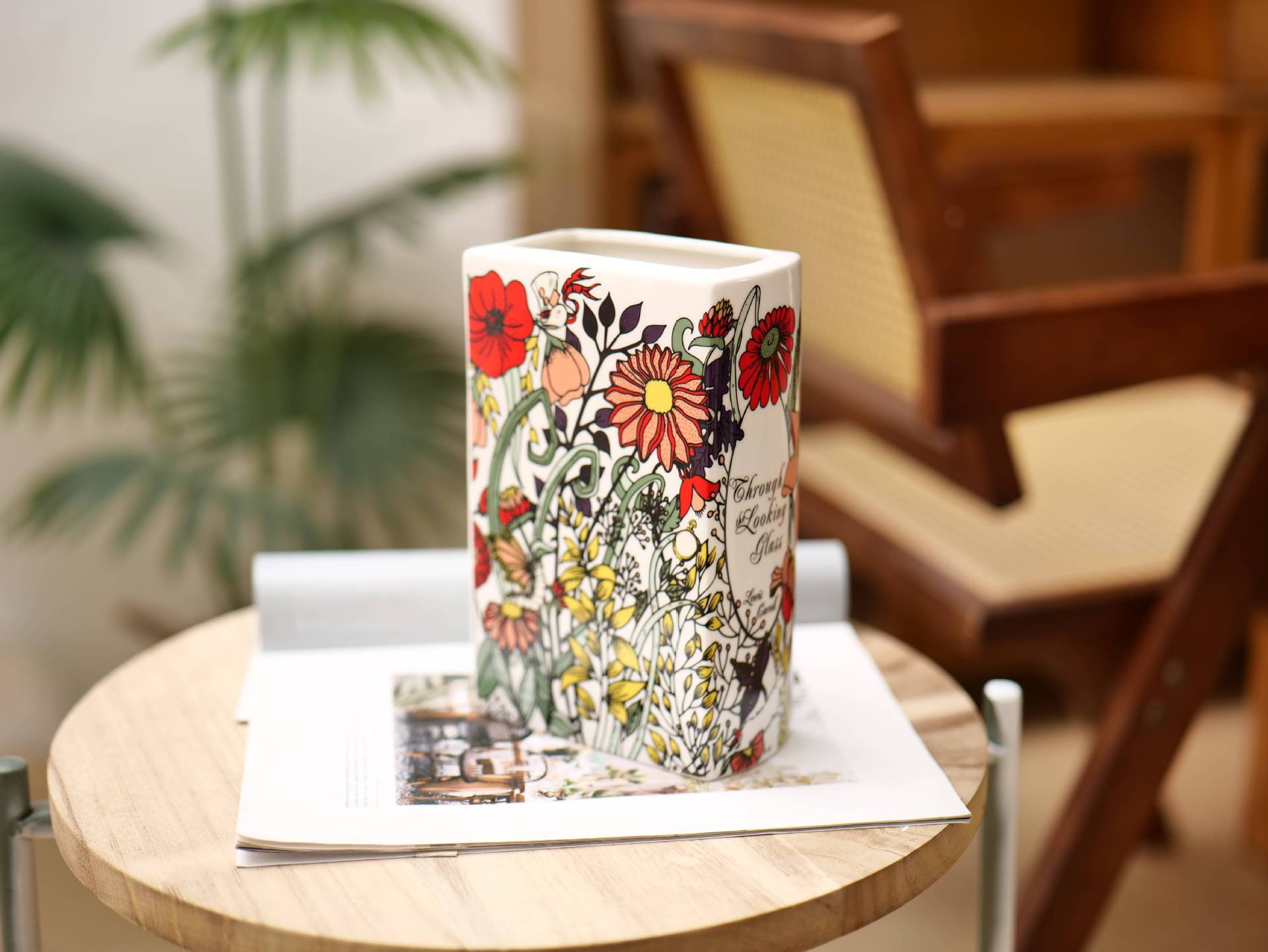 Literary Book Vase - Creative Ceramic Planter & Desk Organizer(Type A - 21x13x7cm) 4