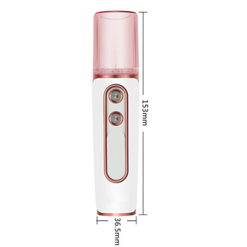 Yellow Dual Nozzle Nano Facial Mister - USB Rechargeable Hydrating Spray 5