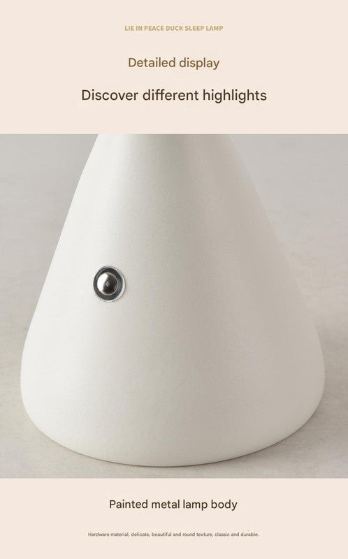 Woodgrain color Mushroom LED Table Lamp - Rechargeable, 3-Color Touch Dimmable, USB-C 4