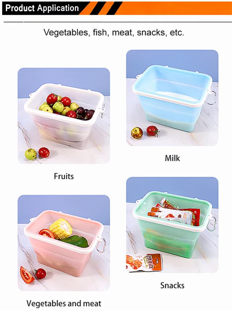 2 Pcs Pink Collapsible Silicone Food Storage Container - Microwave & Freezer Safe Lunch Box 9