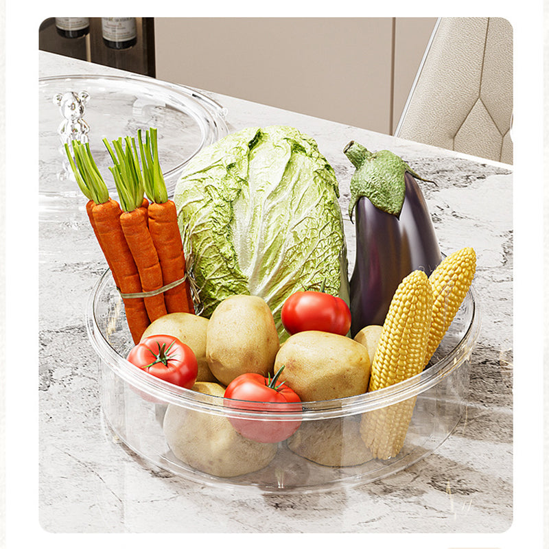 Beige And Beige Snap Button Elegant Compartment Serving Tray with Lid - Versatile Snack, Fruit & Candy Box 7