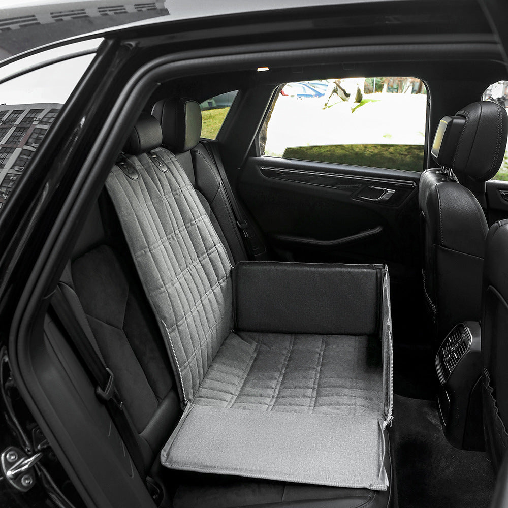 Grey Waterproof Front Pet Car Seat Cover - Non-Slip Dog Booster Seat Protector Mat 4