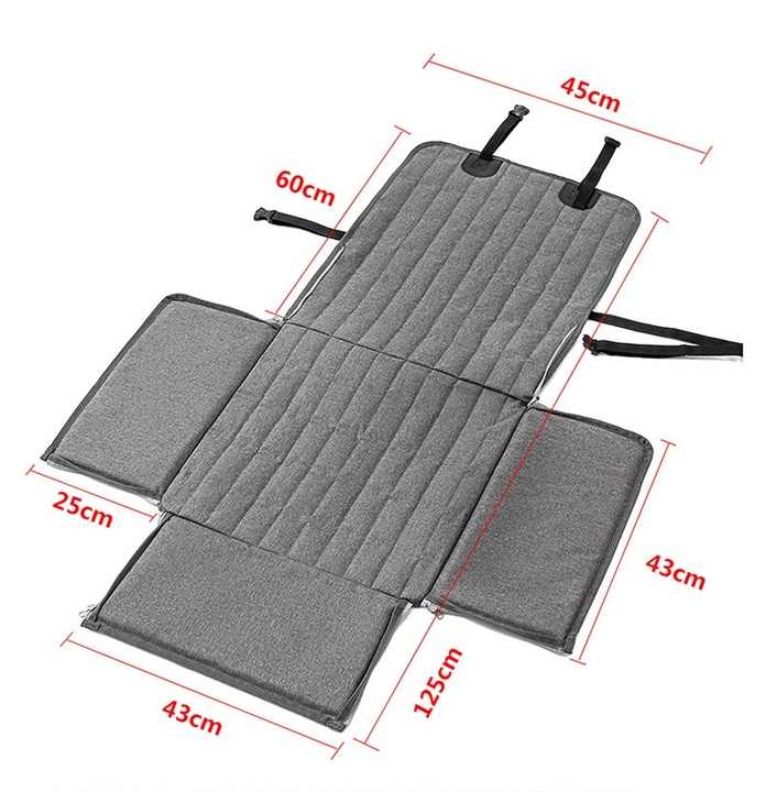 Grey Waterproof Front Pet Car Seat Cover - Non-Slip Dog Booster Seat Protector Mat 5