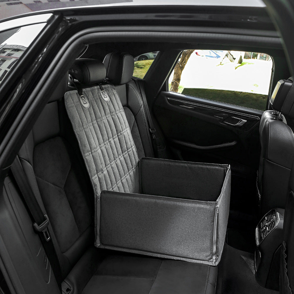 Black Waterproof Front Pet Car Seat Cover - Non-Slip Dog Booster Seat Protector Mat 5