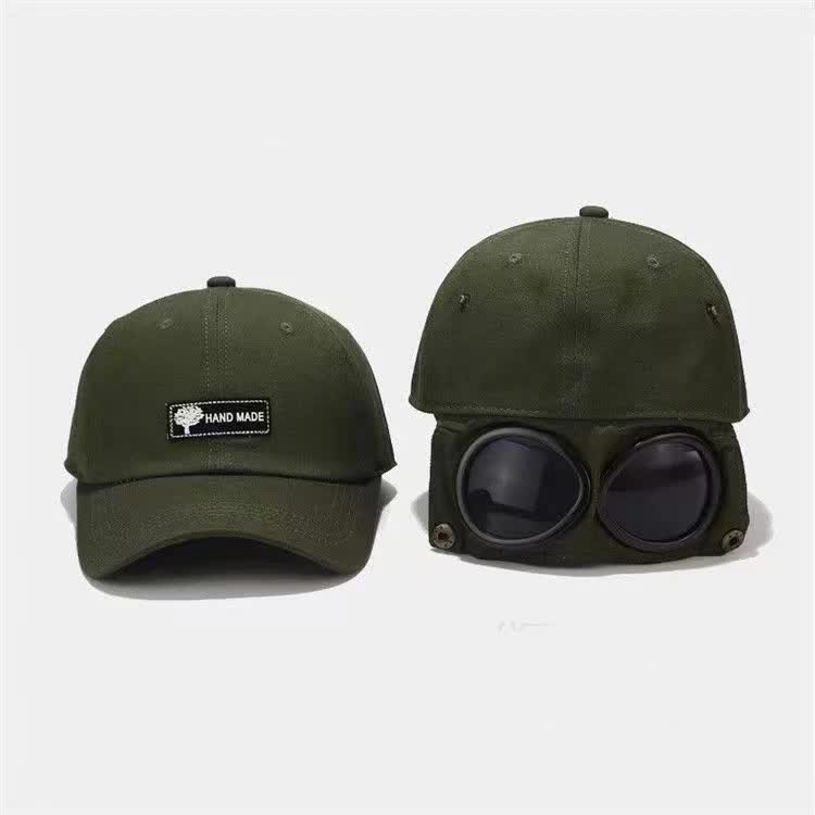 Yellow Stylish Aviator Goggle Baseball Cap - Unisex Outdoor Cotton Sun Hat 4