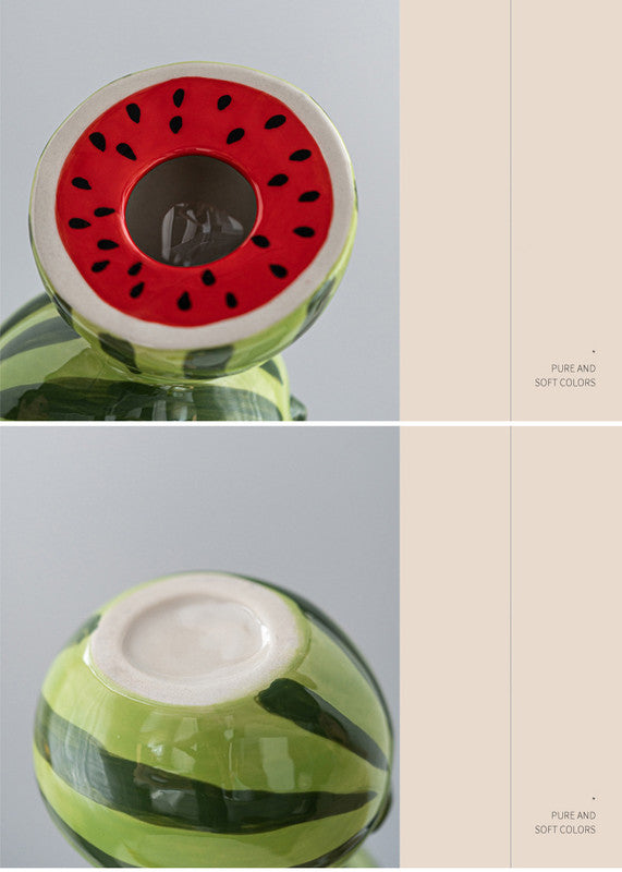 Bright Yellow Whimsical Stacked Orange Ceramic Vase - Modern Nordic Tabletop Decor 7