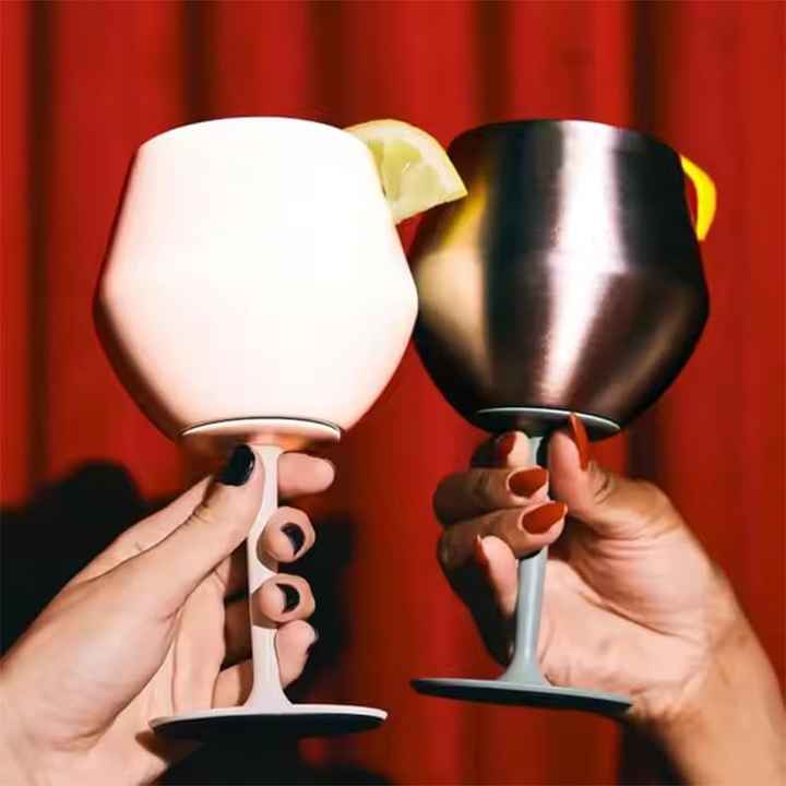 2 Pcs Purple Detachable Stainless Steel Wine Glass - 14oz (420ml) Portable Stemmed Goblet for Outdoors & Travel 5