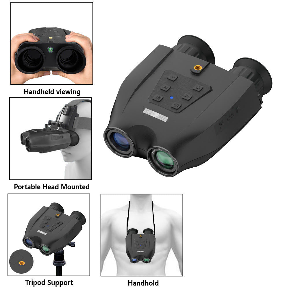 Black Professional HD Digital Night Vision Binoculars - 6X Optical Zoom, IR Illumination, Record 2.5K Video & 48MP Photos 3