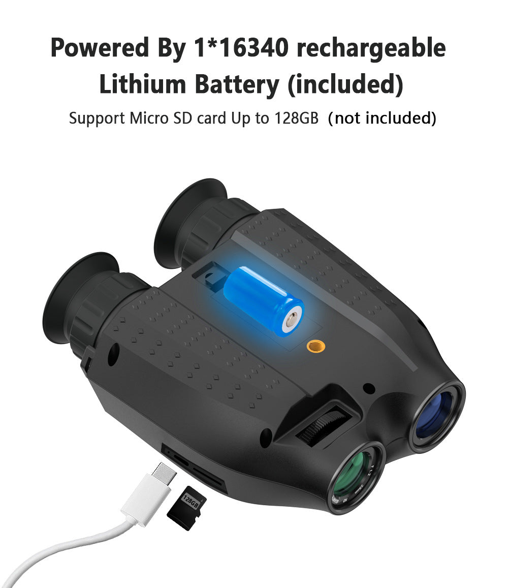 Black Professional HD Digital Night Vision Binoculars - 6X Optical Zoom, IR Illumination, Record 2.5K Video & 48MP Photos 15