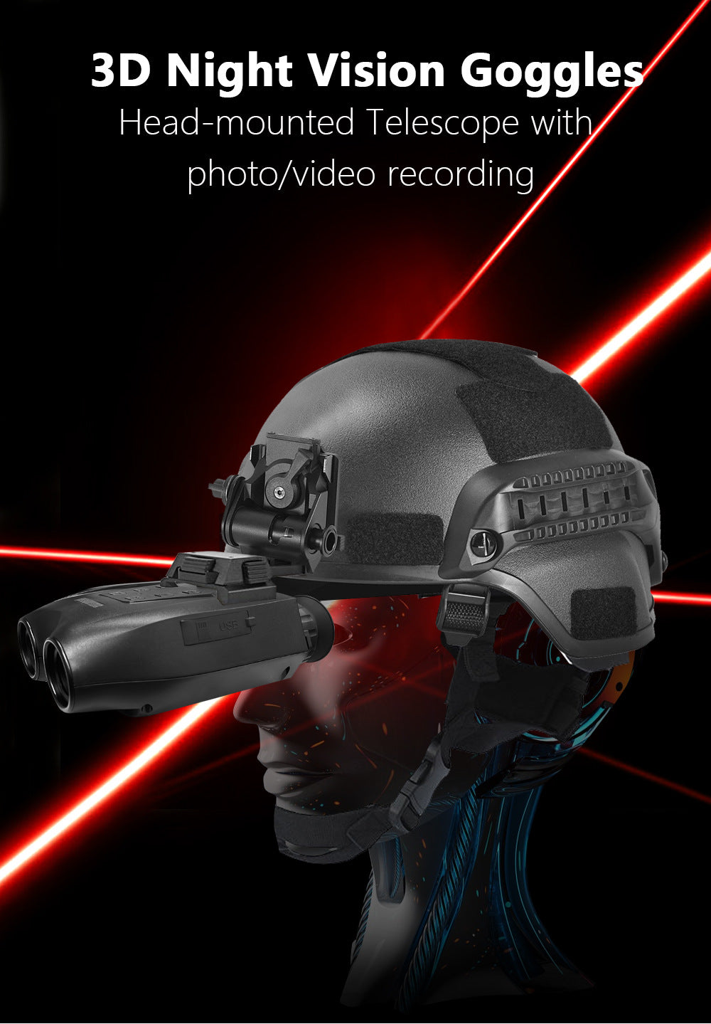 Red Professional HD Digital Night Vision Binoculars - 6X Optical Zoom, IR Illumination, Record 2.5K Video & 48MP Photos 6