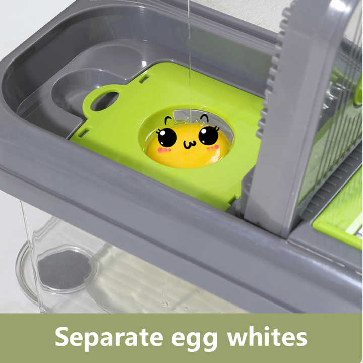 Green And Grey Ultimate 12-in-1 Multi-Functional Vegetable Slicer Dicer Chopper - Mandoline with Storage Containers & Drain Basket 4