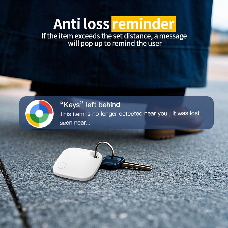 White Smart Item Locator Tag for Android - Google Find My Device Compatible, Anti-Lost Tracker 6