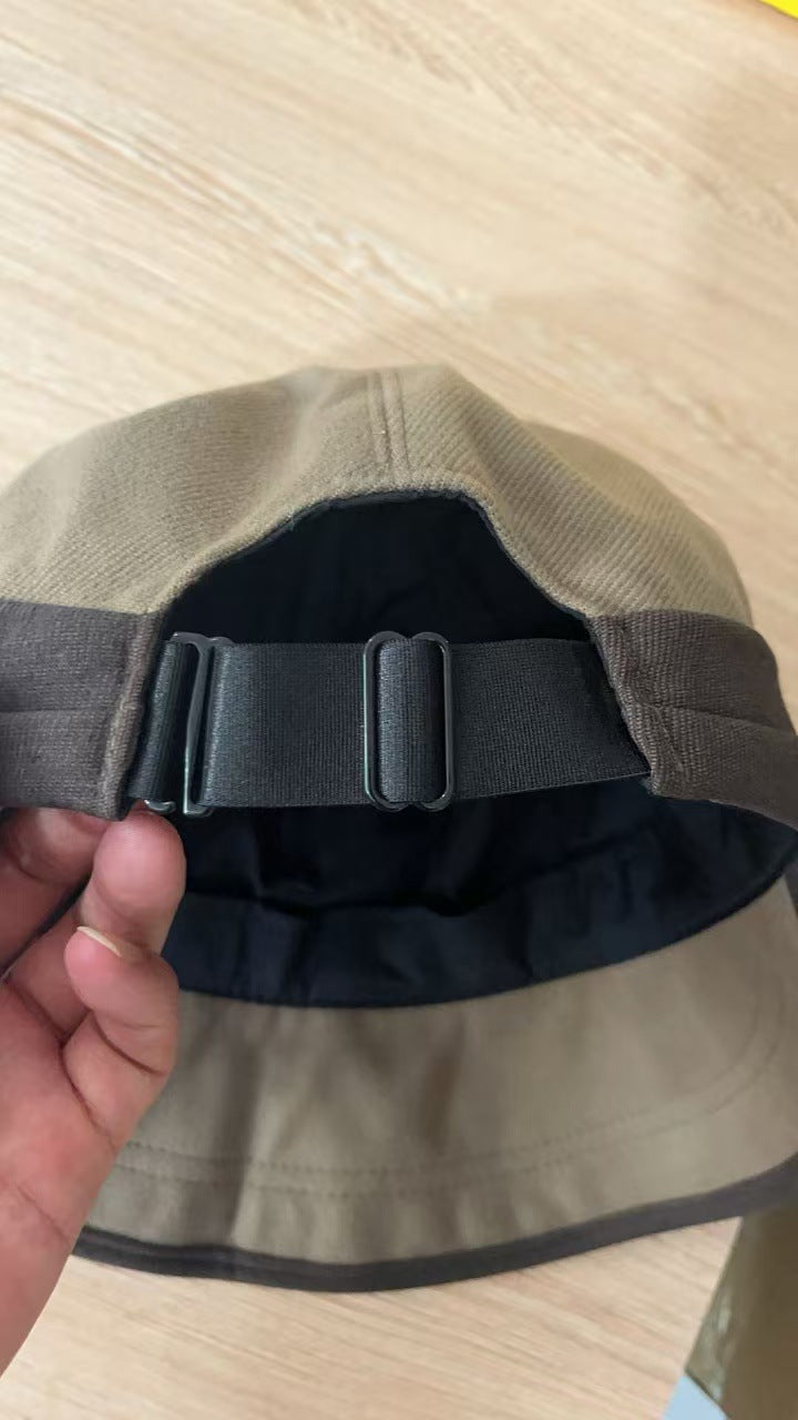 Black Elegant Warm Bucket Hat - Minimalist Color Block Design, Face-Slimming Style for Autumn & Winter 6