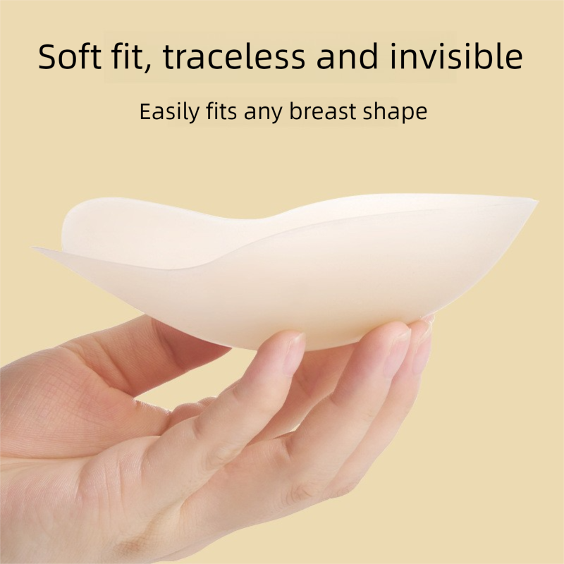 Size S 3 Pairs Skin Color Reusable Silicone Breast Lift Nipple Covers - Invisible Adhesive Bra Pasties for Seamless Lift & Coverage 3