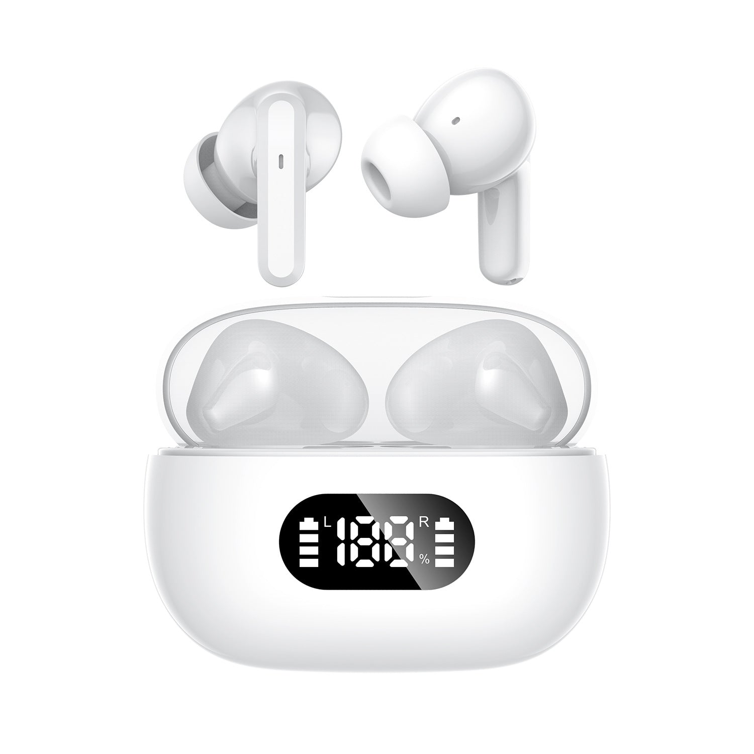 Black ProBeat X5 TWS Earbuds: Bluetooth 5.3, LED Smart Display Case, Intuitive Touch Controls, Extended Playtime 3