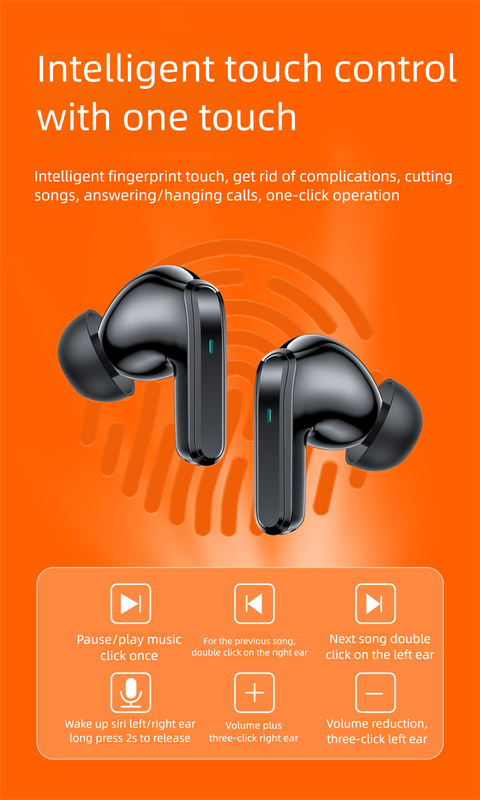 White ProBeat X5 TWS Earbuds: Bluetooth 5.3, LED Smart Display Case, Intuitive Touch Controls, Extended Playtime 8