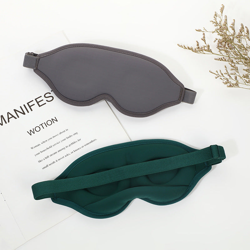 2 Pcs Grey 3D Contoured Eye Mask - Total Blackout, Pressure-Free Memory Foam, Skin-Friendly & Breathable for Deep Rest 3