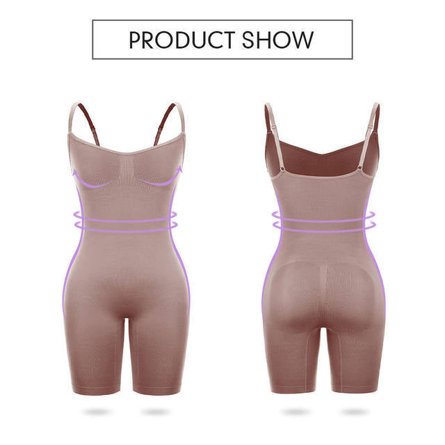 Size L Skin Color Seamless Full Body Shaper for Women - Tummy Control, Butt Lifter & Thigh Slimmer Bodysuit