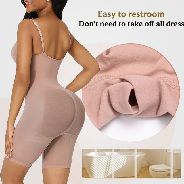 Size XXXL Brown Seamless Full Body Shaper for Women - Tummy Control, Butt Lifter & Thigh Slimmer Bodysuit 9