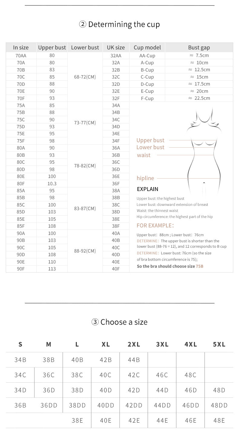 2 Pcs Size L Women's Wireless Large-Cup Lace Bra with Front Clasp - Comfortable, Breathable, Black 9