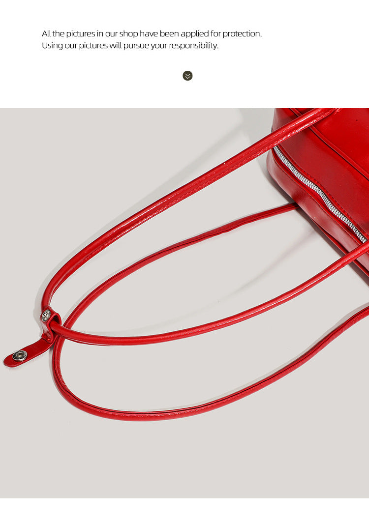Black Chic PU Leather Baguette Shoulder Bag - Elegant Bow Accent Underarm Handbag for Women 8