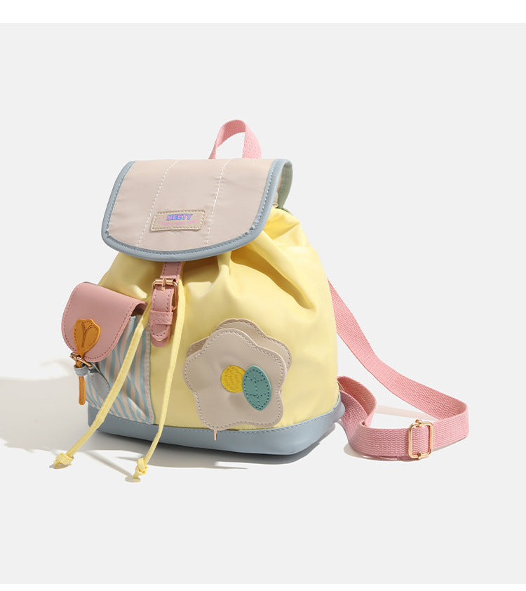 Colorful Chic Colorblock Mini Backpack - Cute Canvas Student Daypack, Lightweight Commuter Bag 3