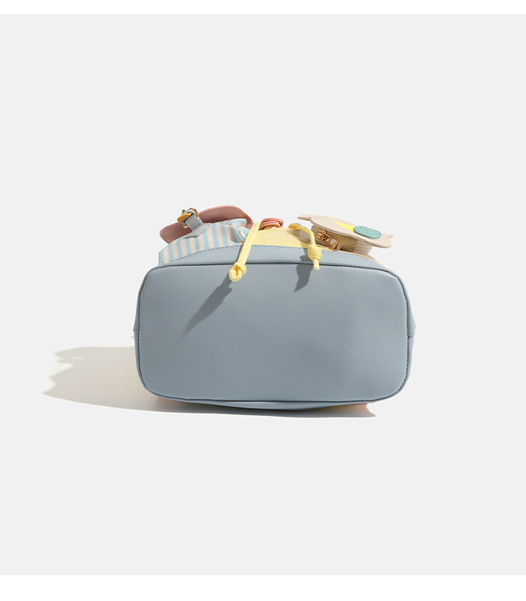 Colorful Chic Colorblock Mini Backpack - Cute Canvas Student Daypack, Lightweight Commuter Bag 4