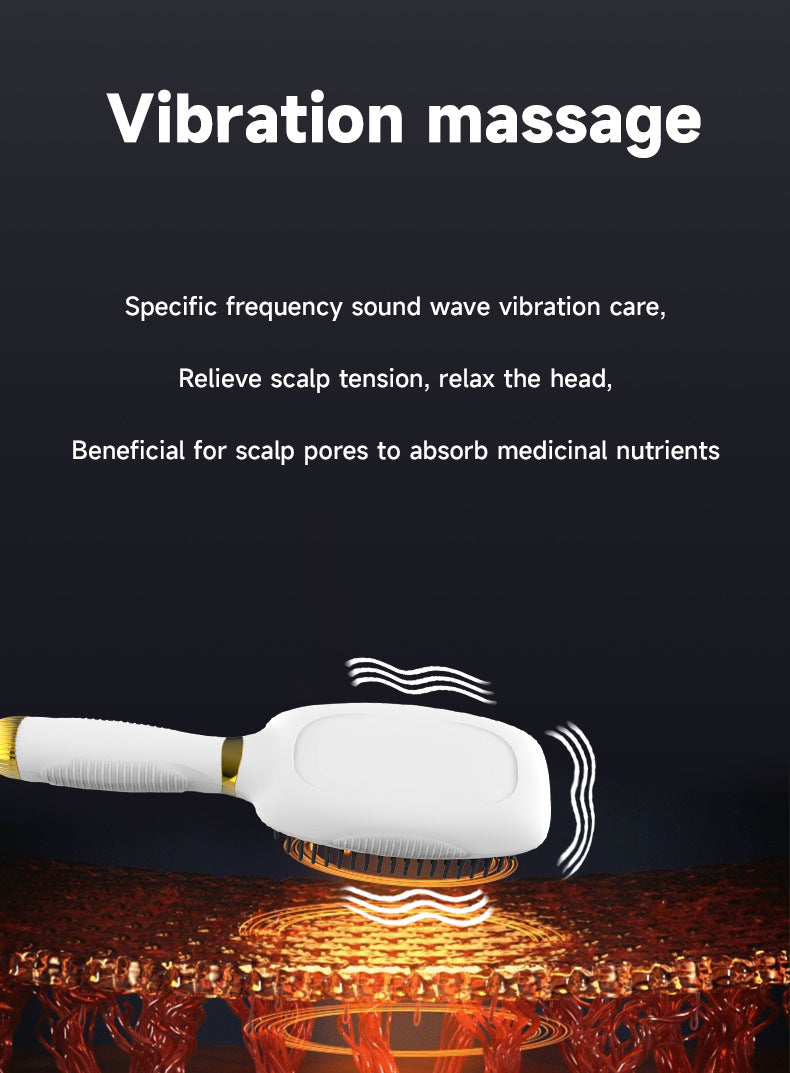 White Advanced 3-in-1 Scalp & Hair Care Massage Comb - Red Light Therapy, EMS Microcurrent & Vibration for Healthy Hair Growth 6