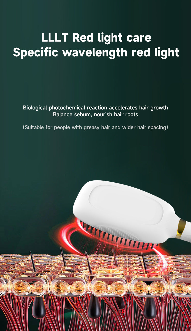 Black Advanced 3-in-1 Scalp & Hair Care Massage Comb - Red Light Therapy, EMS Microcurrent & Vibration for Healthy Hair Growth 5