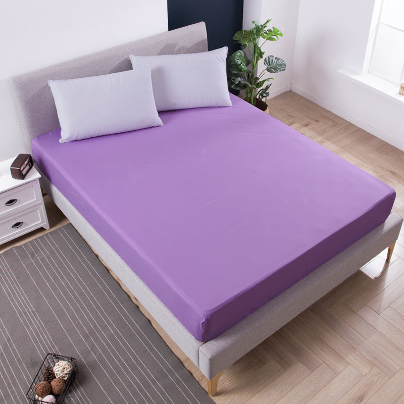 Purple Queen Size Waterproof Fitted Mattress Protector - Soft & Breathable Bed Cover, Hypoallergenic, Deep Pocket (152x190x30cm)