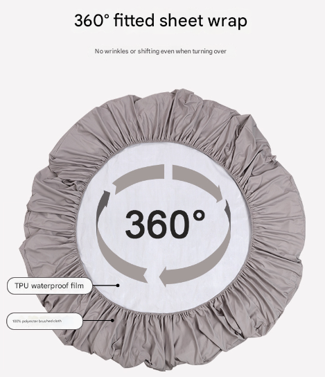 Purple Queen Size Waterproof Fitted Mattress Protector - Soft & Breathable Bed Cover, Hypoallergenic, Deep Pocket (152x190x30cm) 4