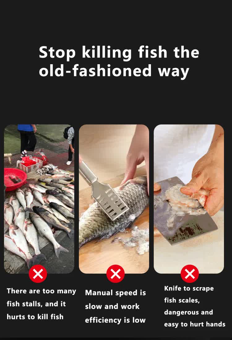 Green Cordless Electric Fish Scaler - Rechargeable 3000mAh Power, Stainless Steel Blade, Mess-Free Fish Cleaning Tool 7