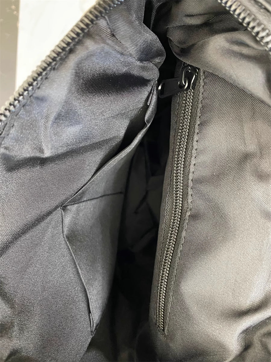 Size S Black Stylish Waterproof Nylon Backpack - Lightweight, Multi-Pocket for Travel, Commute & Daily Use 4